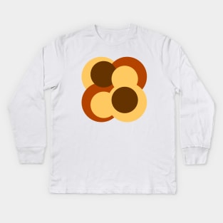 Abstract Geometric Circular Shapes Kids Long Sleeve T-Shirt